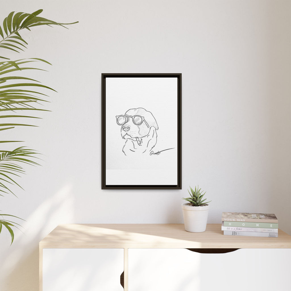 Ruff Day | Matte Canvas, Framed (Multi-color)