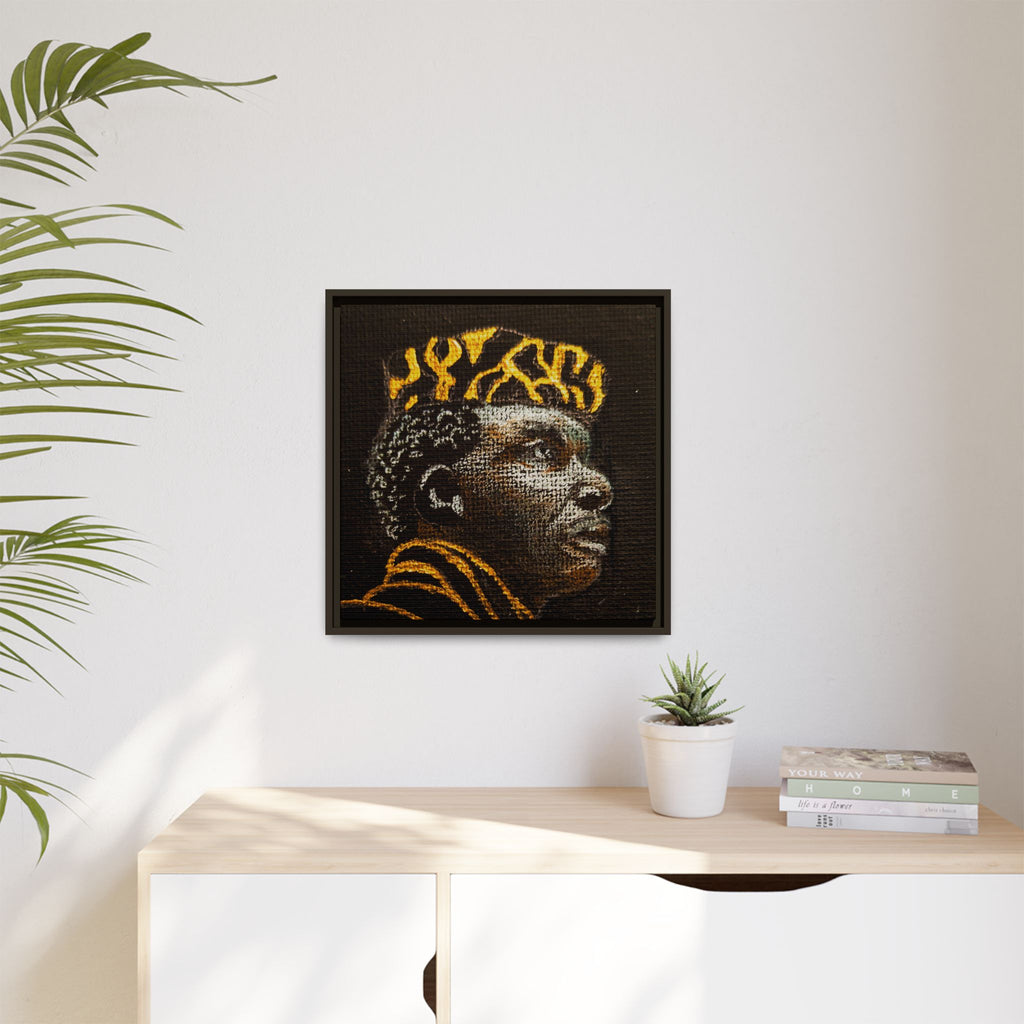 "Get Right" Matte Canvas, Framed (Multi-color)