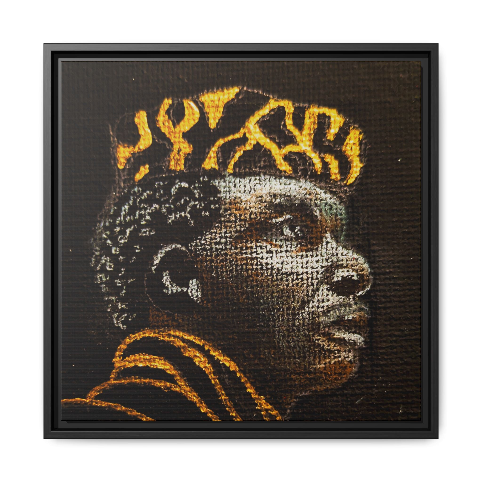 "Get Right" Matte Canvas, Framed (Multi-color)