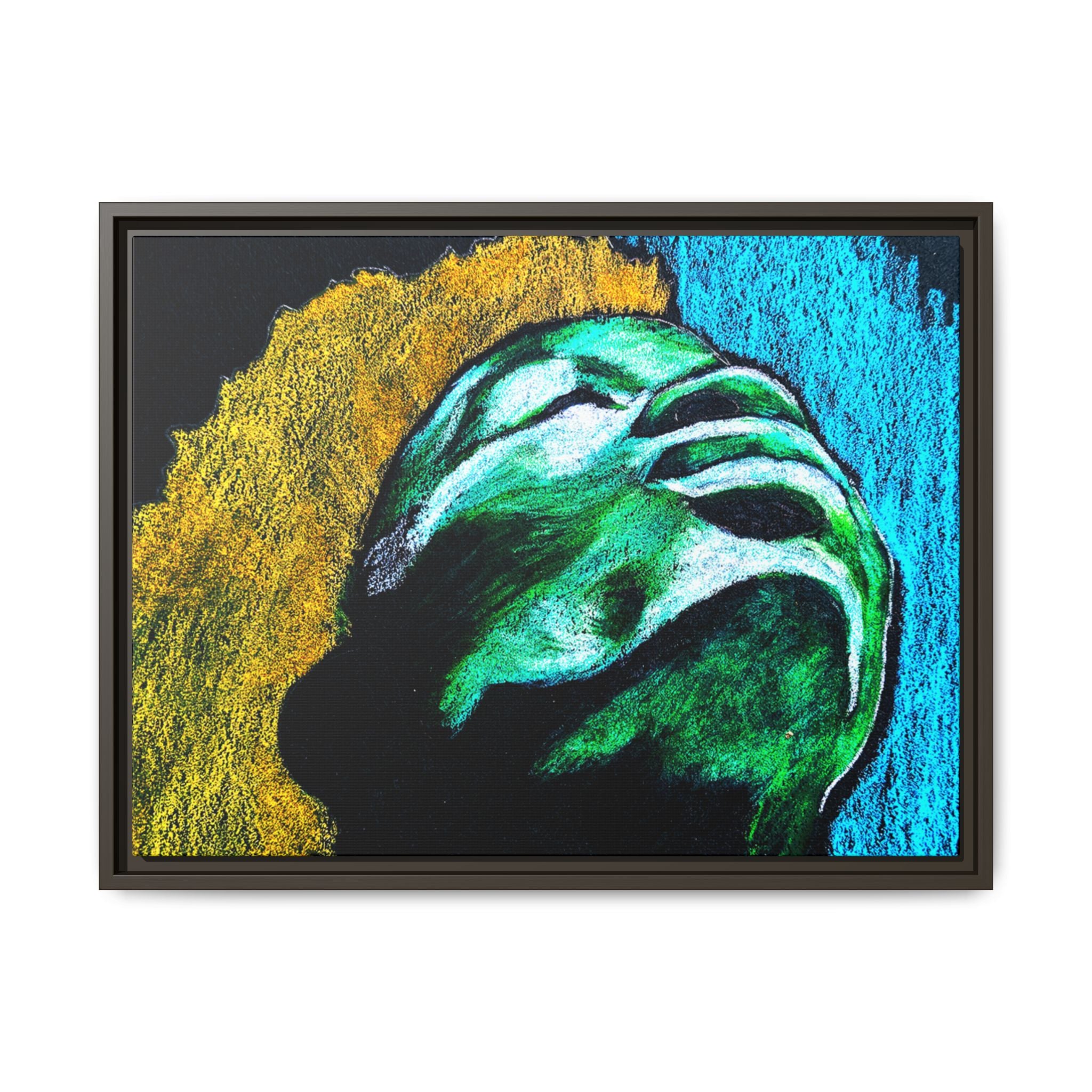 "Cascade" Matte Canvas, Framed (Multi-color)