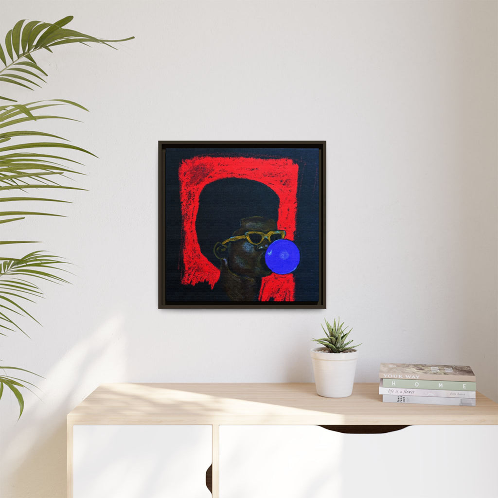 "Bubble" Matte Canvas, Framed (Multi-color)