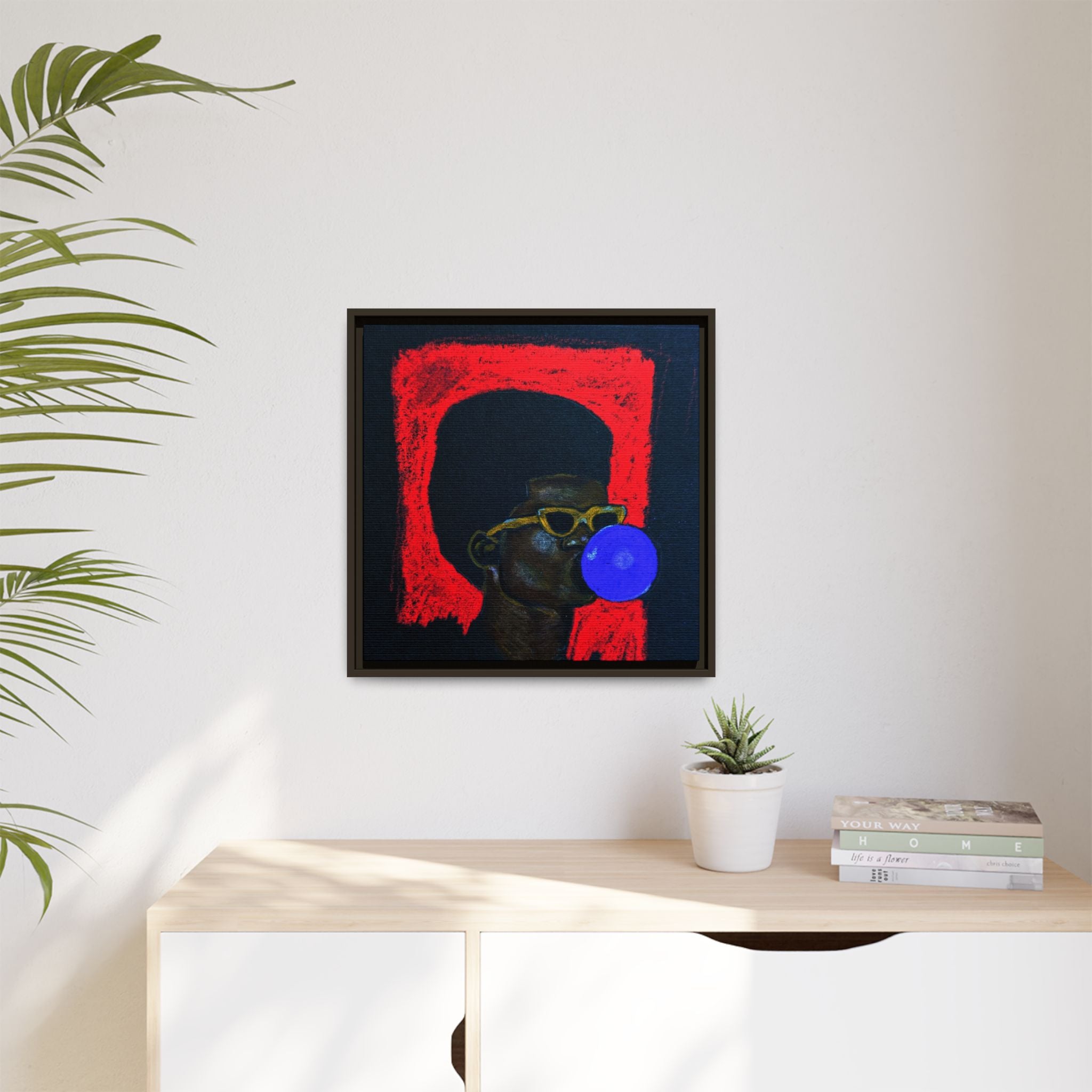 "Bubble" Matte Canvas, Framed (Multi-color)