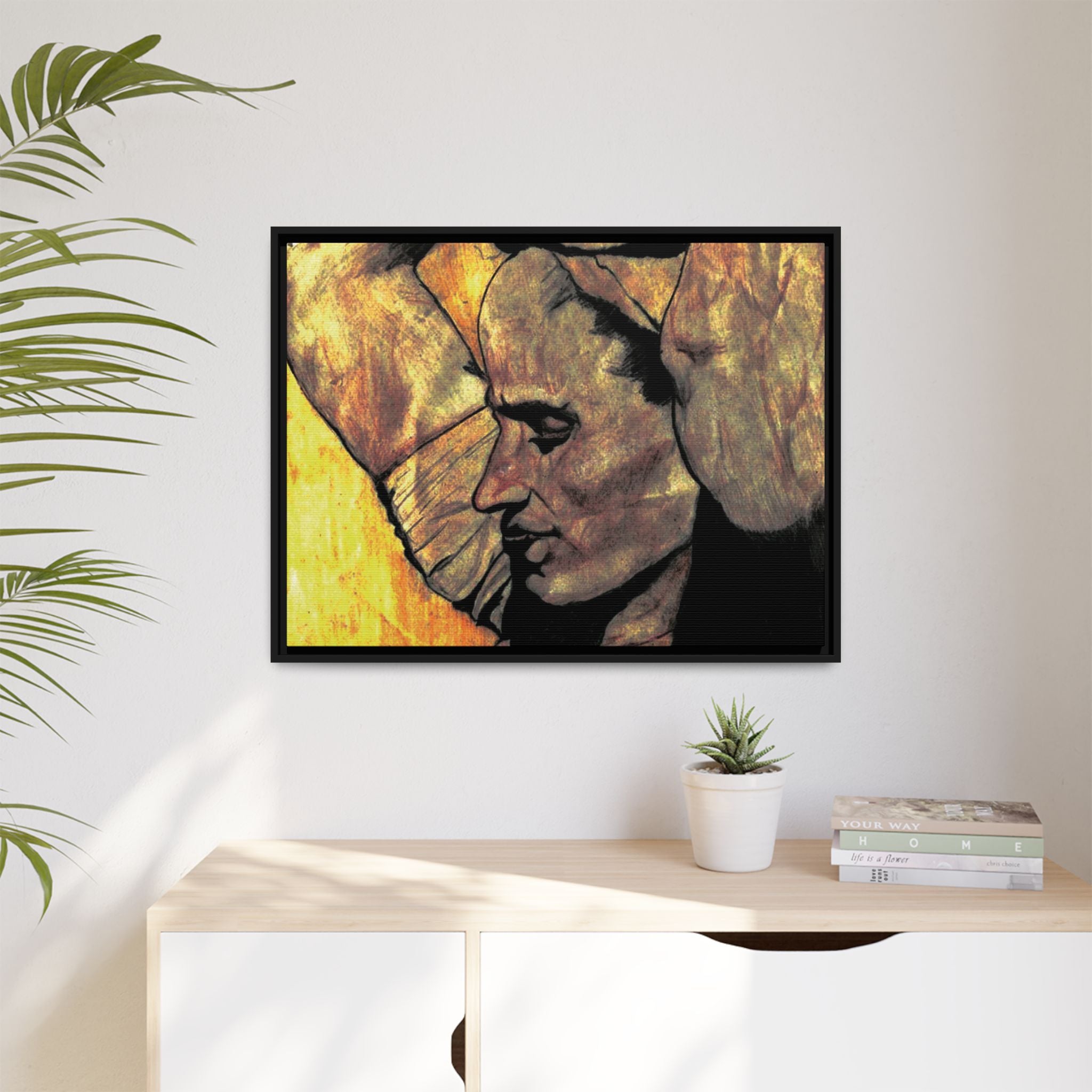"Heavy Heart" Matte Canvas, Framed (Multi-color)