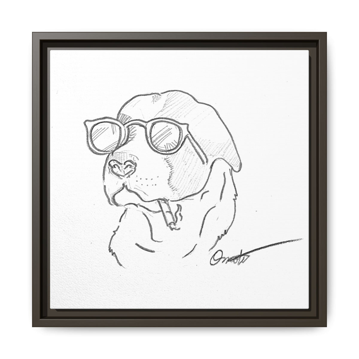 Ruff Day | Matte Canvas, Framed (Multi-color)